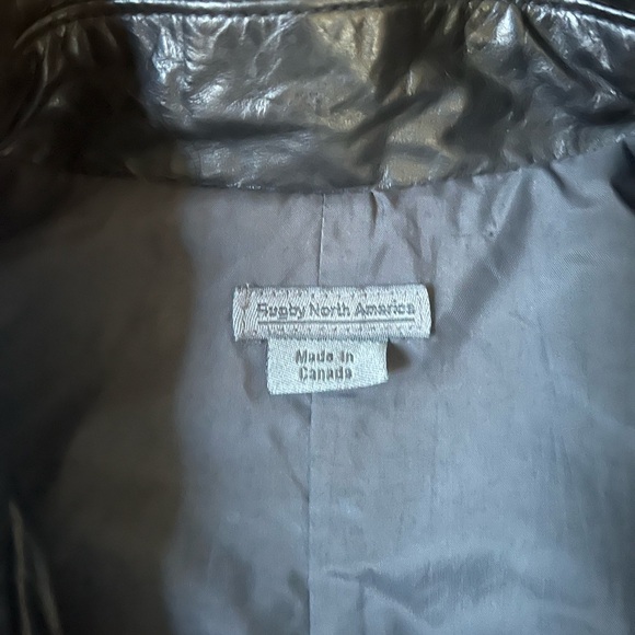 M0851 Rugby North america. Black leather jacket - Picture 2 of 7